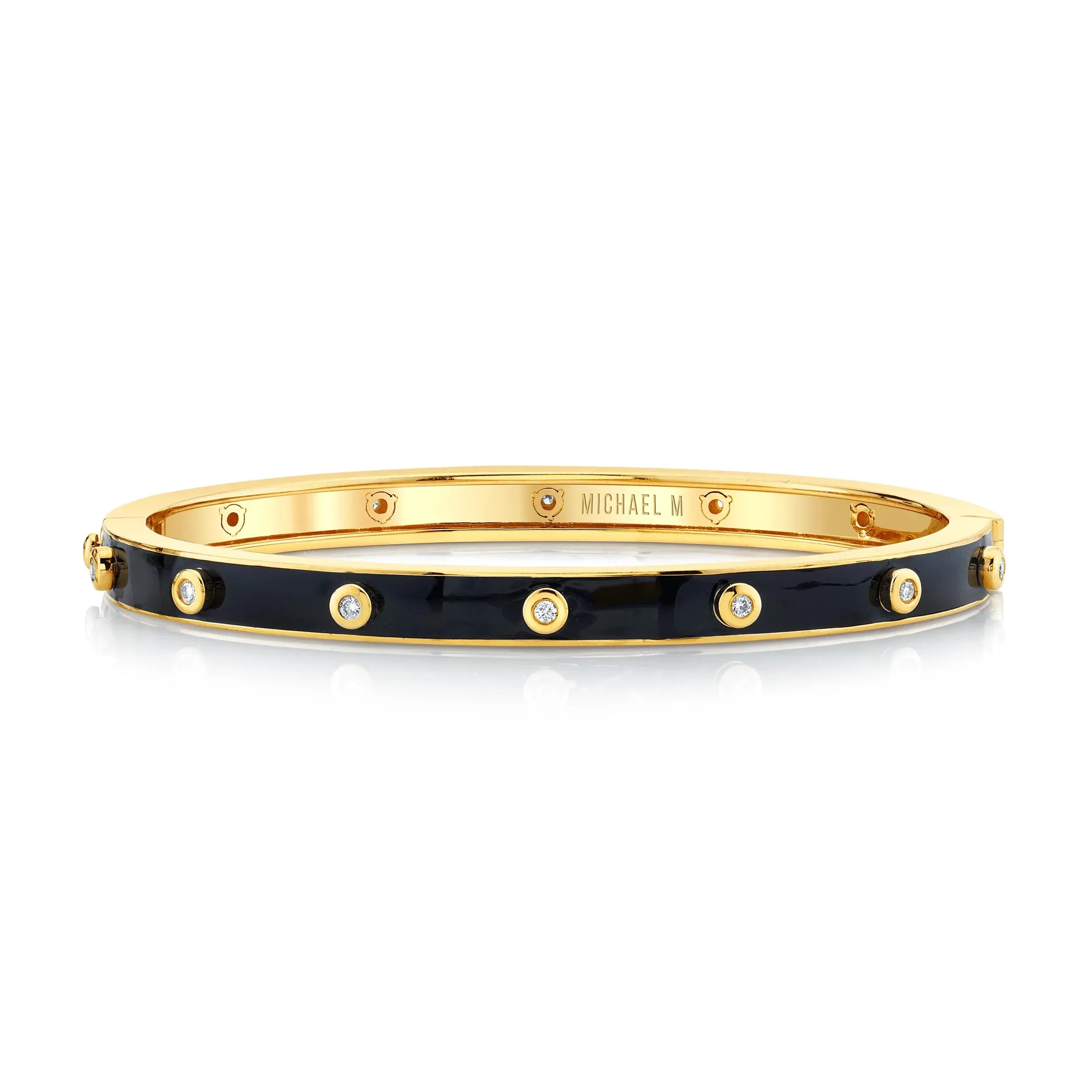 0.21ctw Diamond Chroma Extruded Bezel Bangle