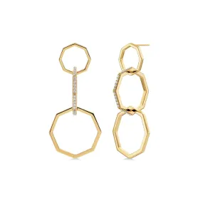 0.96ctwDiamond  Octave Drop Earrings