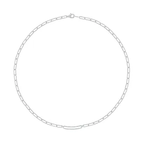 1/5 CTW Diamond Fashion 17-inch Necklace in Rhodium Plated Sterling Silver