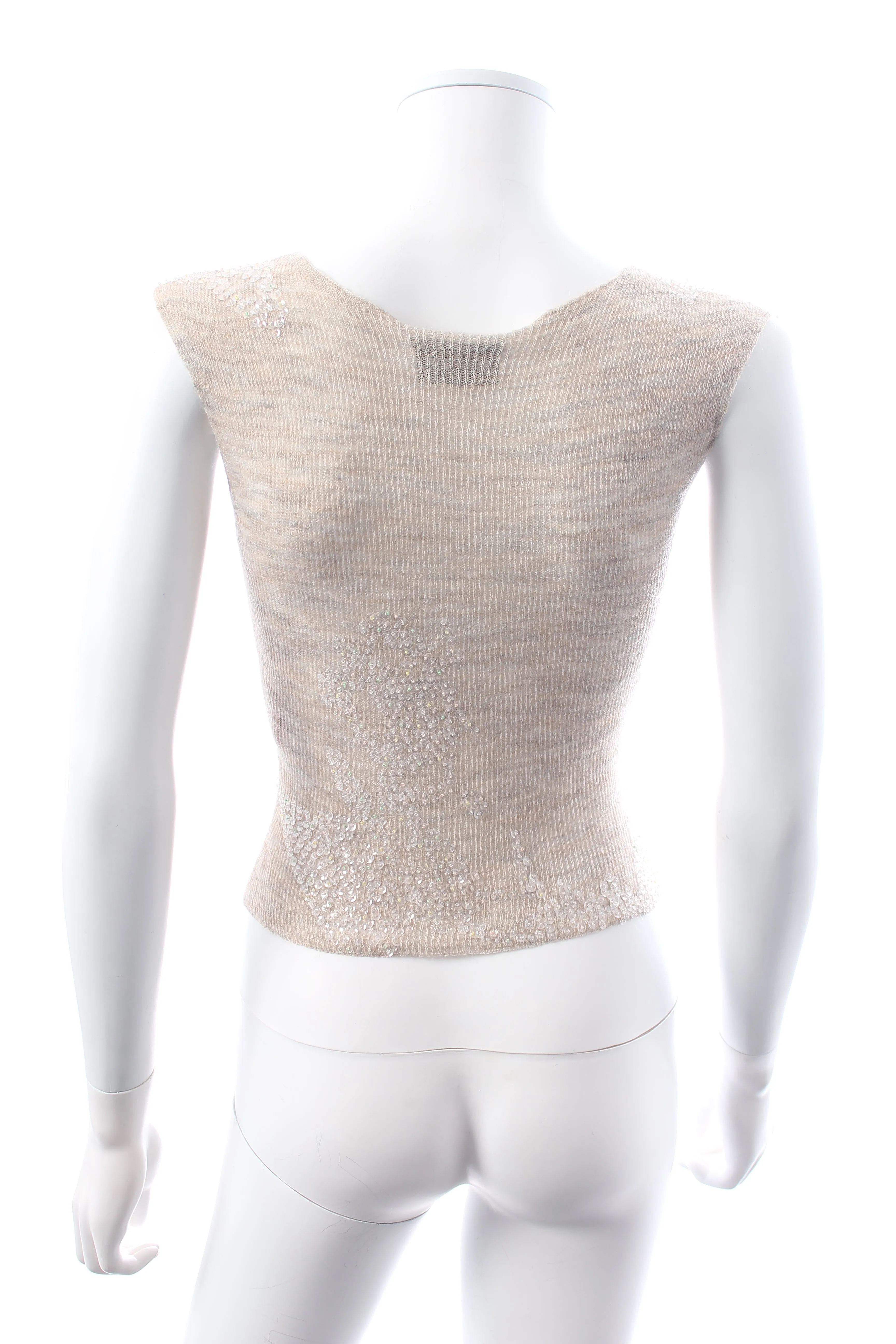 16Arlington Tania Embellished Ribbed-Knit Top