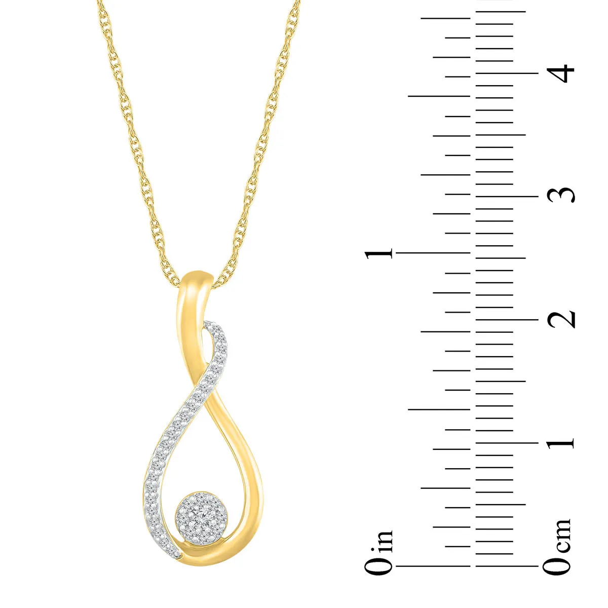 1/8 CTW Diamond Fashion 18-inch Pendant in 10KT Yellow Gold