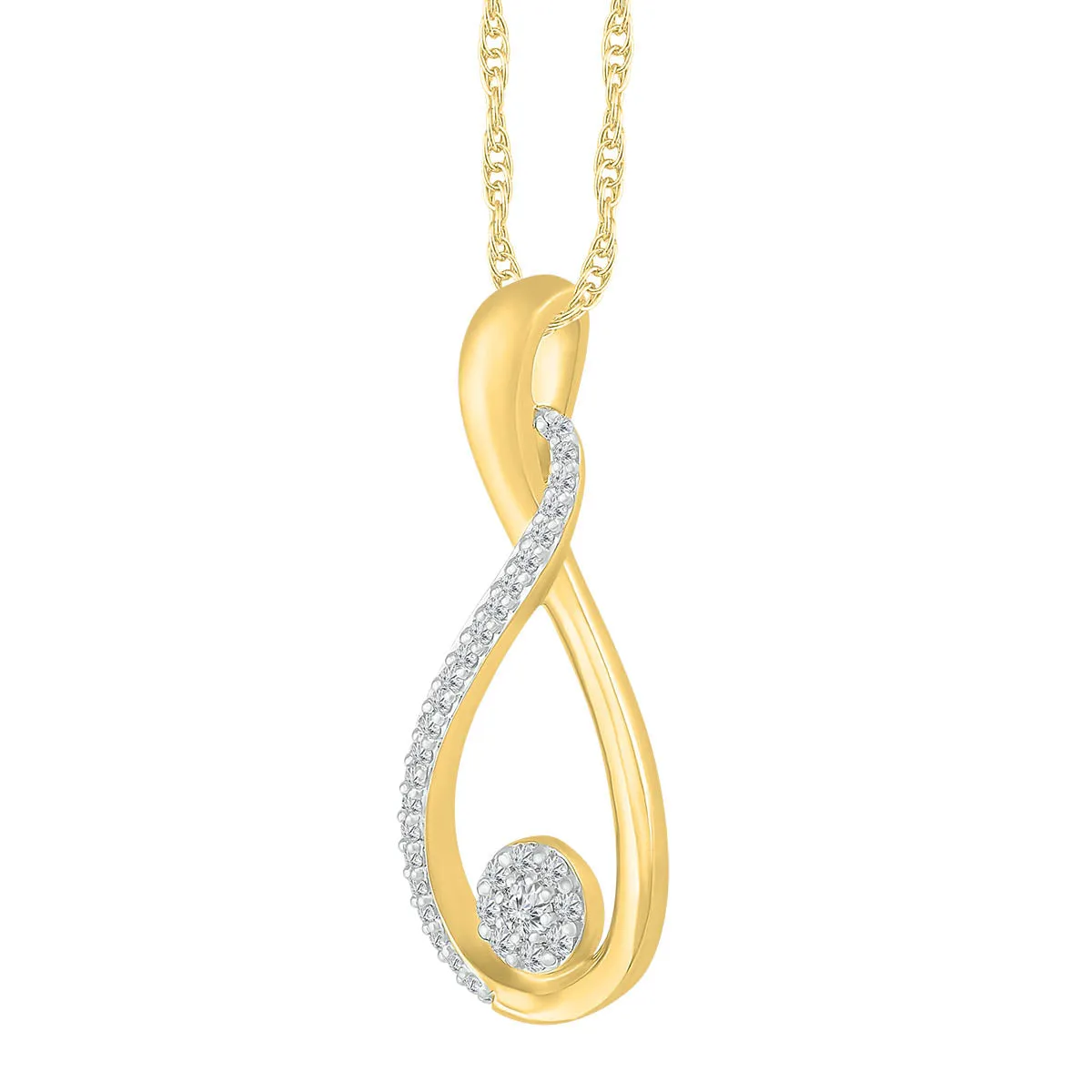 1/8 CTW Diamond Fashion 18-inch Pendant in 10KT Yellow Gold