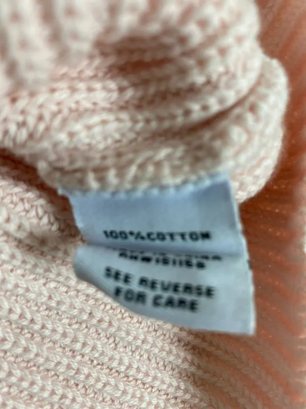 525 AMERICA PALE PINK VIDA WIDE CUFF SLOUCHY TURTLENECK SWEATER SIZE MEDIUM