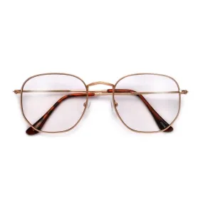 54mm Chic Geometric Flat Lens Clear Eyewear