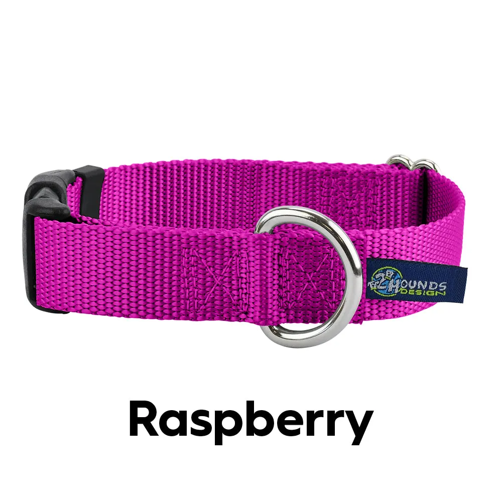 5/8″ and 1″ Raspberry Nylon Dog Collar