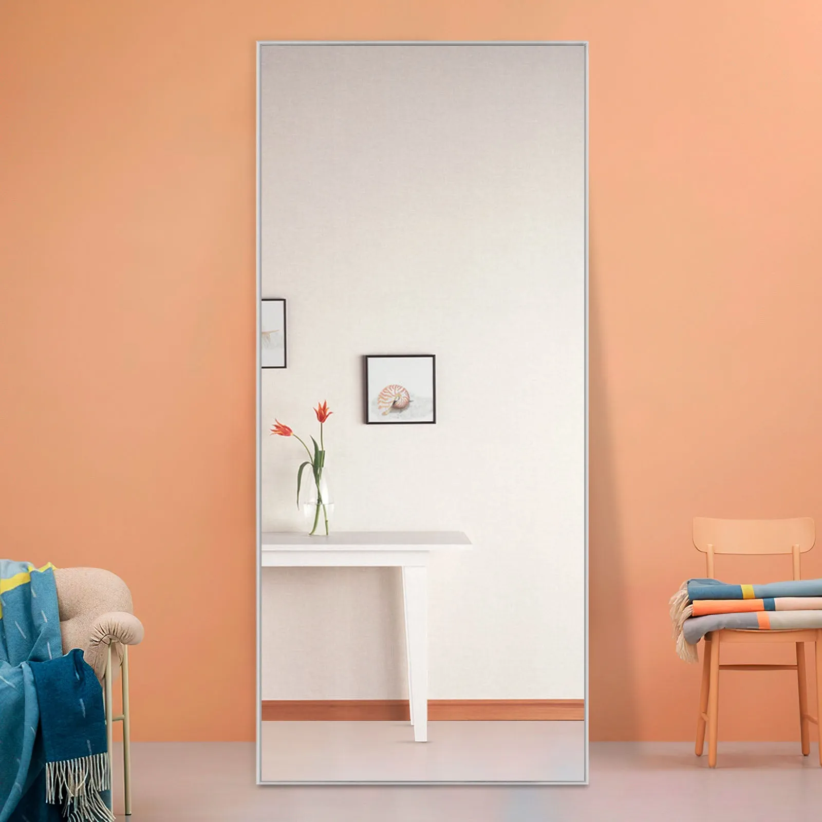 71-in H x 31-in W Metal Framed Full Length Oversized Mirror