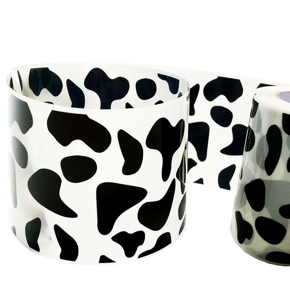 8cm Wide Cow Spot Print Thick Cake Collar Small Roll