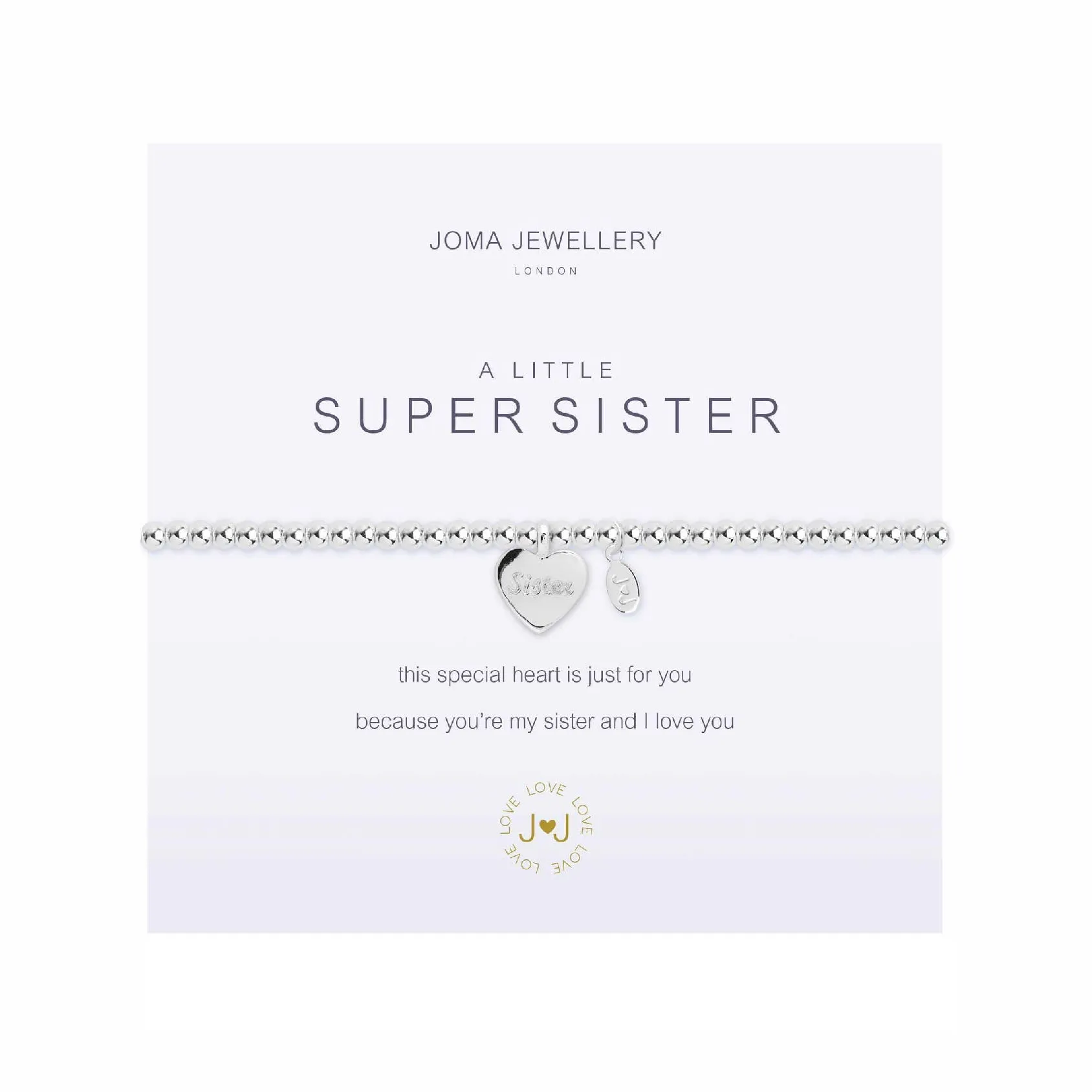 A Little 'Super Sister' Bracelet | Silver Plated