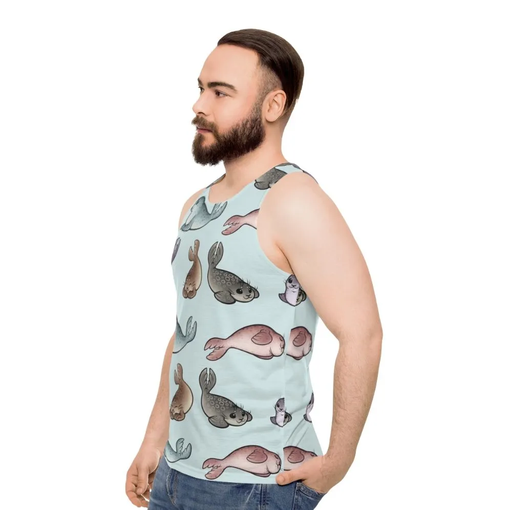 Adorable Unisex Seal Tank Top for Cute Animal Lovers