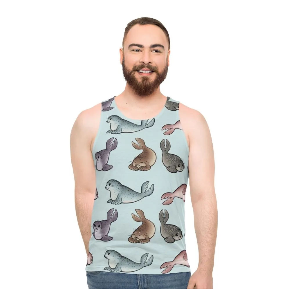 Adorable Unisex Seal Tank Top for Cute Animal Lovers