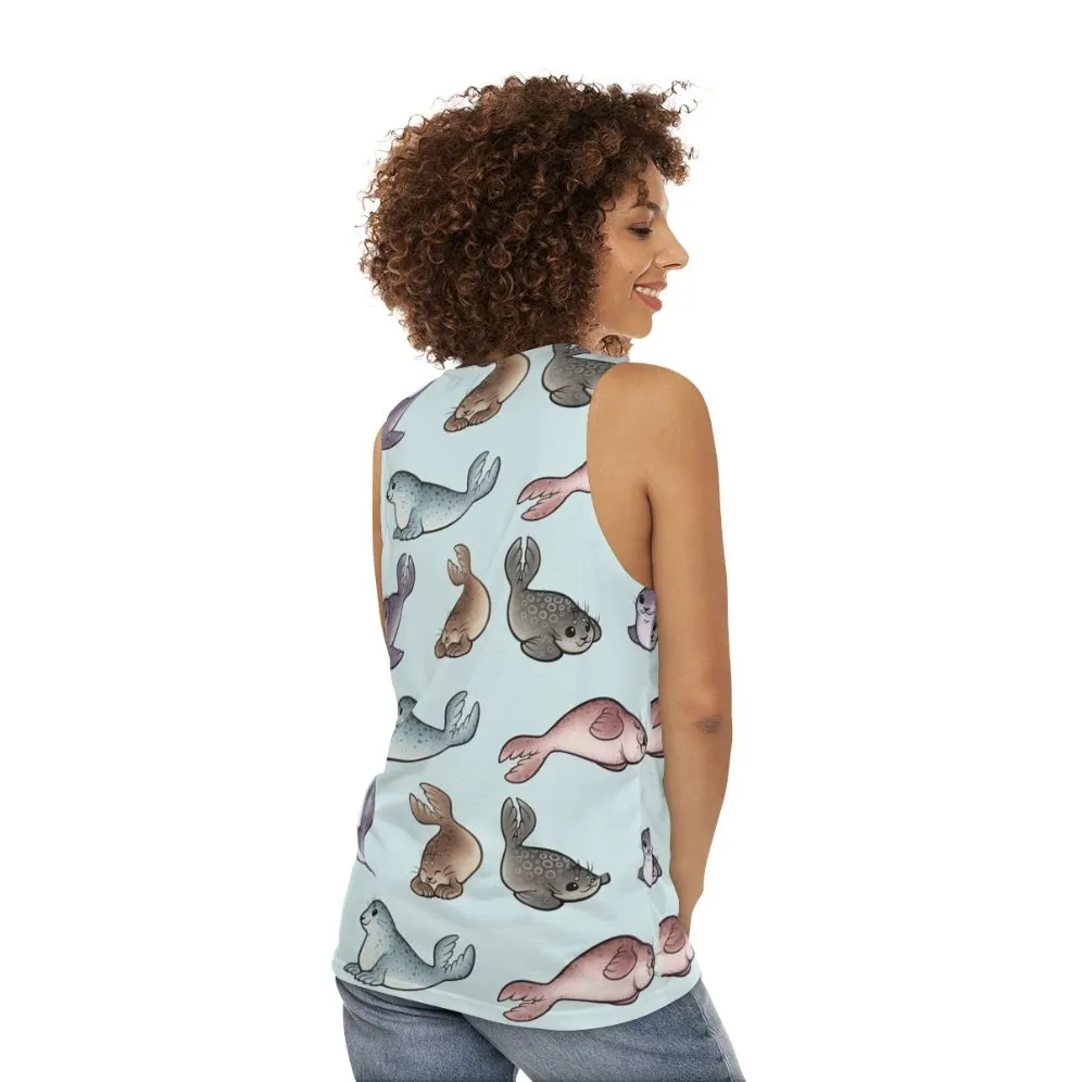 Adorable Unisex Seal Tank Top for Cute Animal Lovers