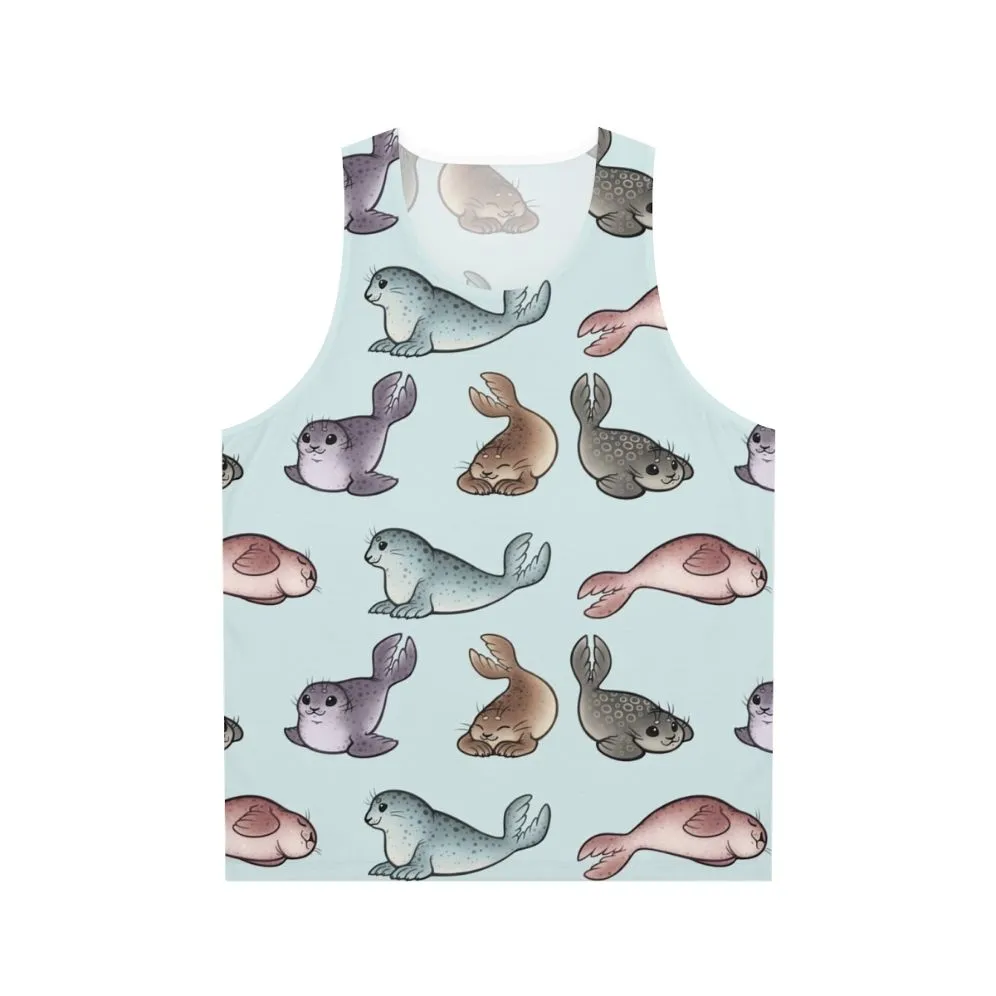 Adorable Unisex Seal Tank Top for Cute Animal Lovers