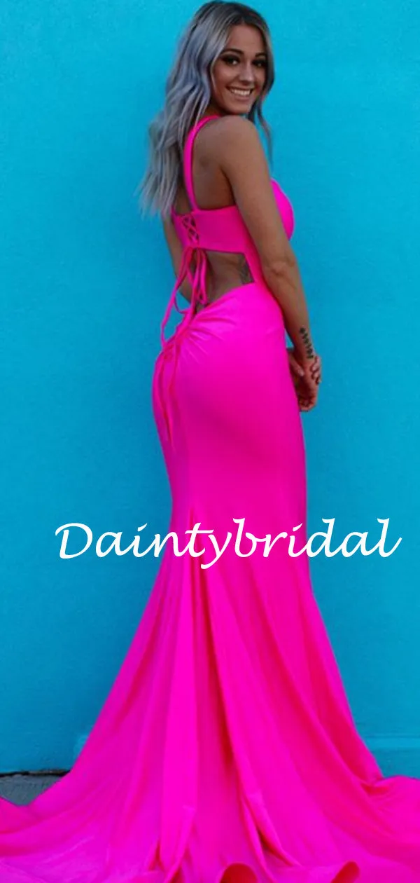 Affordable Spaghetti Strap Mermaid Prom Dresses Evening Dresses.DB10802