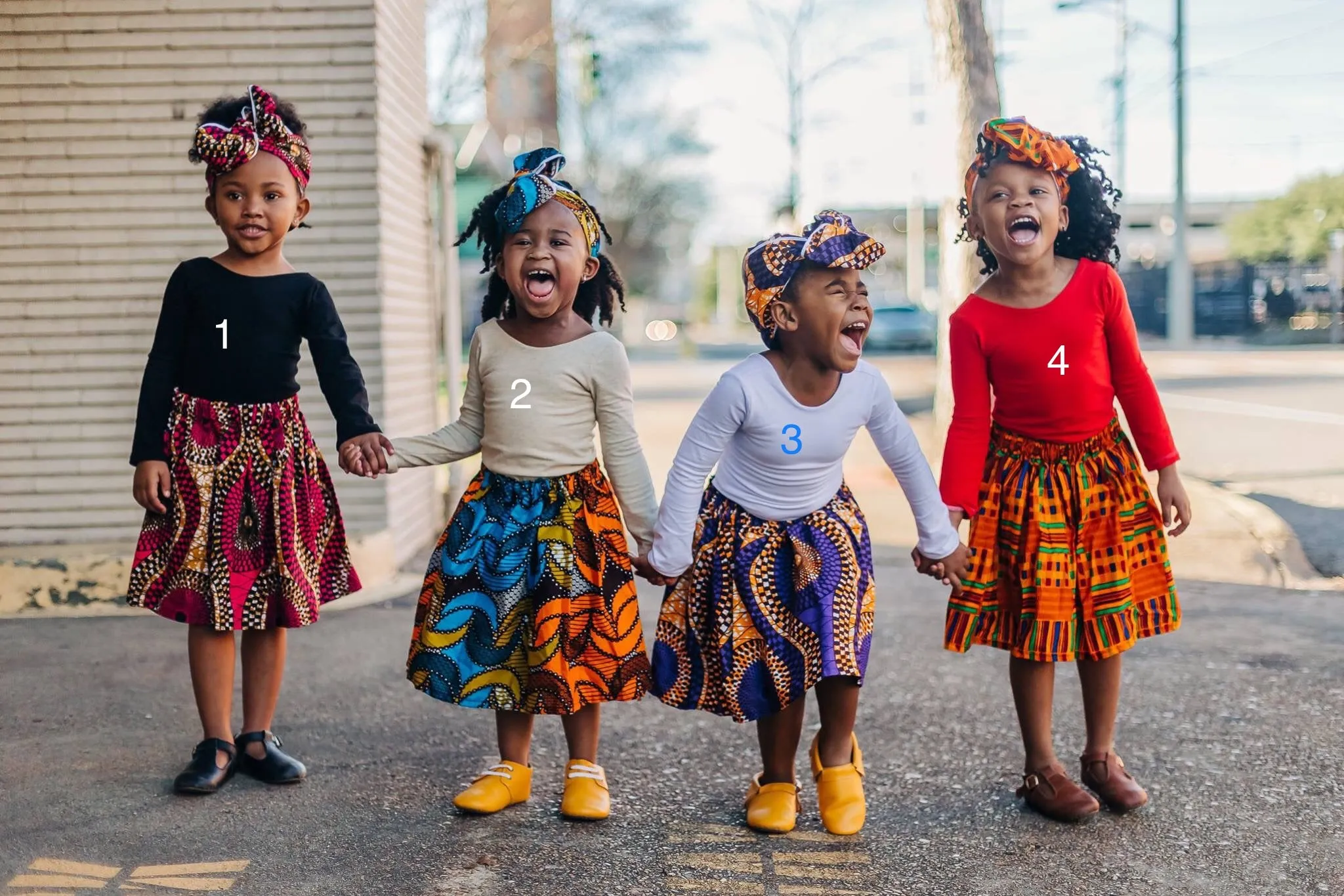 African Blue Skirt and Head Wrap