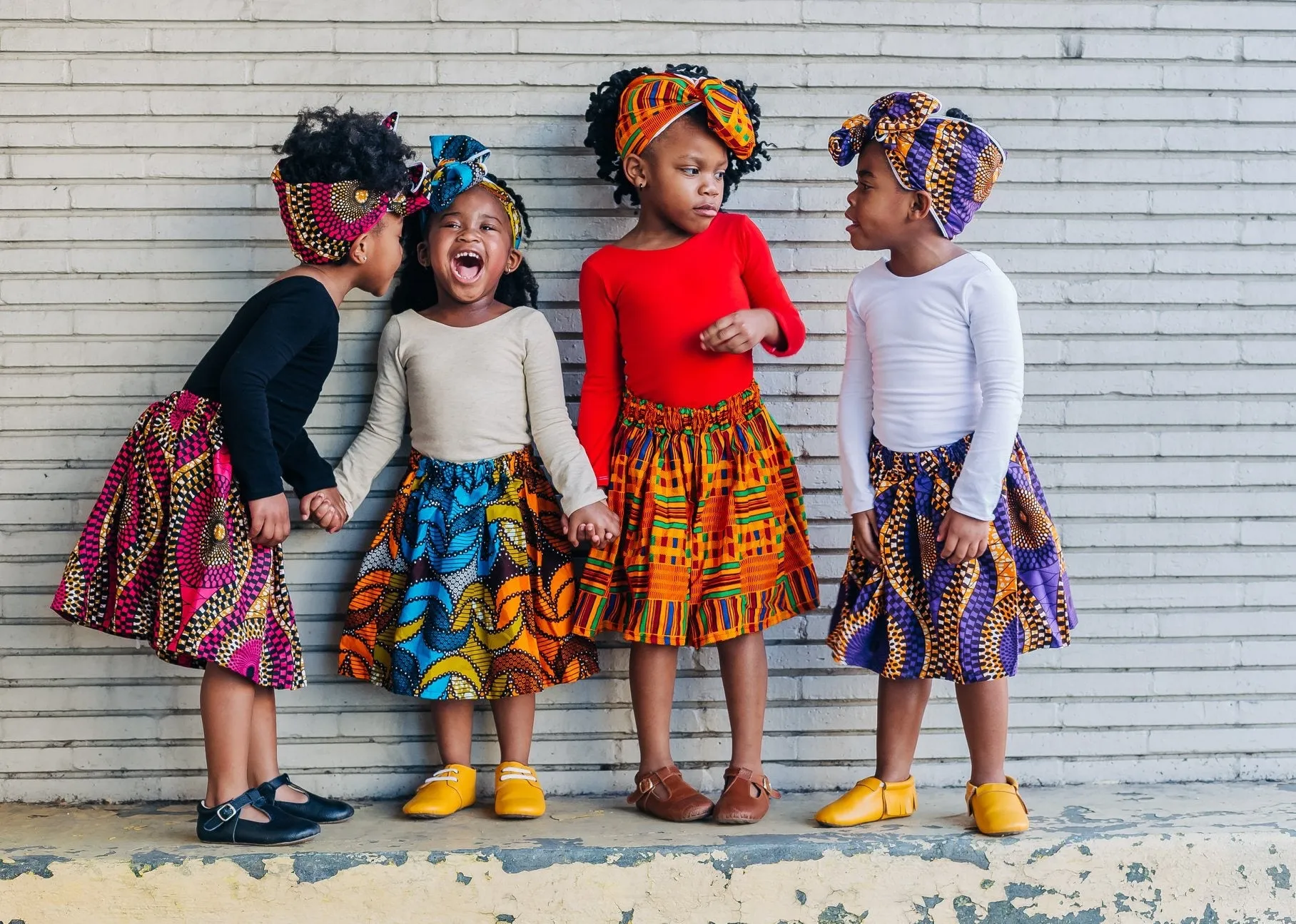 African Blue Skirt and Head Wrap