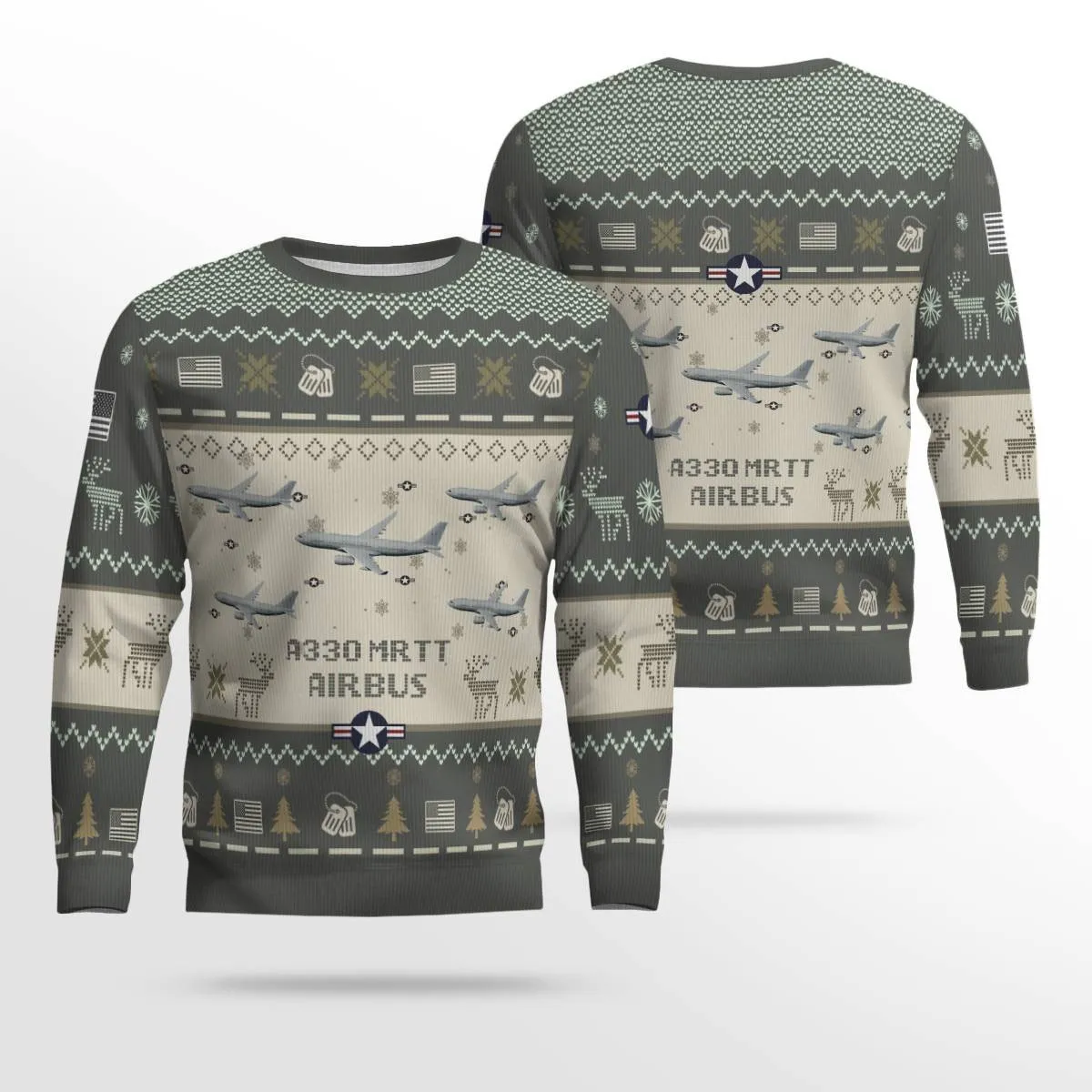 Airbus A330 MRTT_Aircraft Ugly Sweater, Ugly Sweater Christmas Shirt for Men Dad Veteran