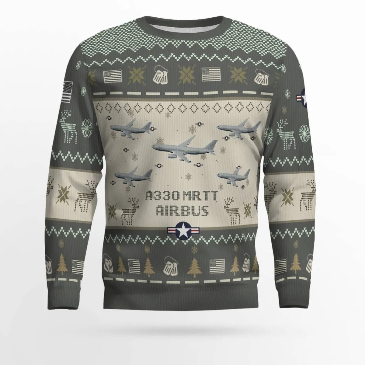 Airbus A330 MRTT_Aircraft Ugly Sweater, Ugly Sweater Christmas Shirt for Men Dad Veteran