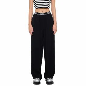 Alexia High-Waist Wide-Leg Trousers in Black