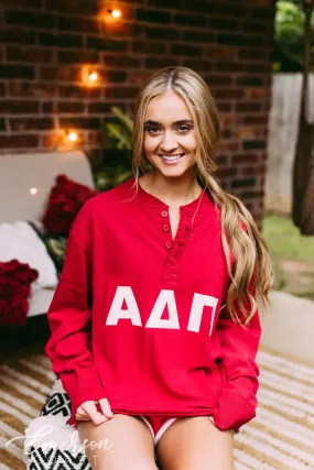 Alpha Delta Pi Red PR Thermal Henley