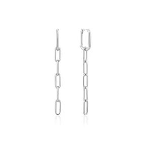 Ania Haie Cable Link Drop Earrings - Silver