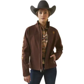 Ariat Women's Team Logo Softshell Chimayo In Shaved Chocolate Jacket