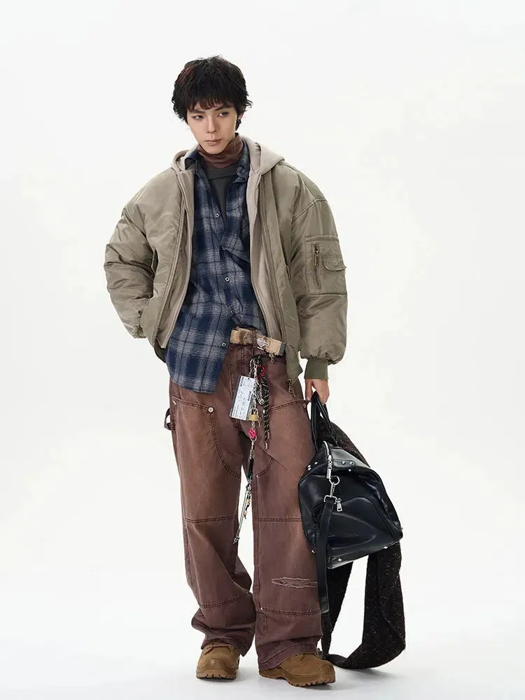 Baggy Distressed Cargo Pants with Pockets