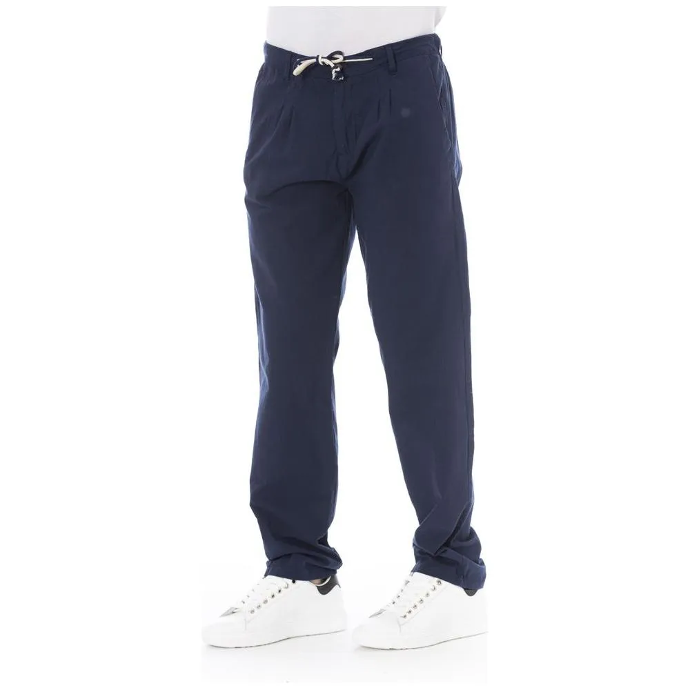 Baldinini Trend Blue Cotton Men Chino Pants