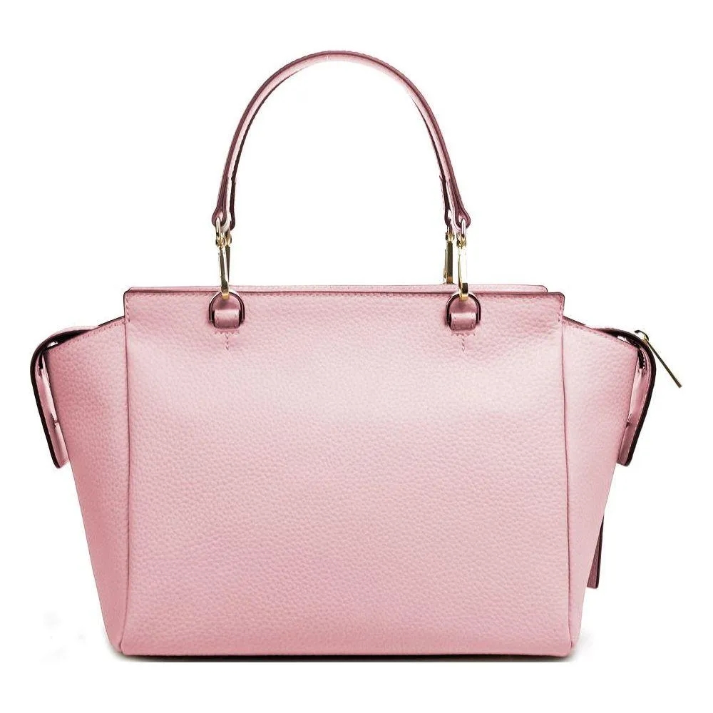 Baldinini Trend Chic Pink Textured Calfskin Handbag