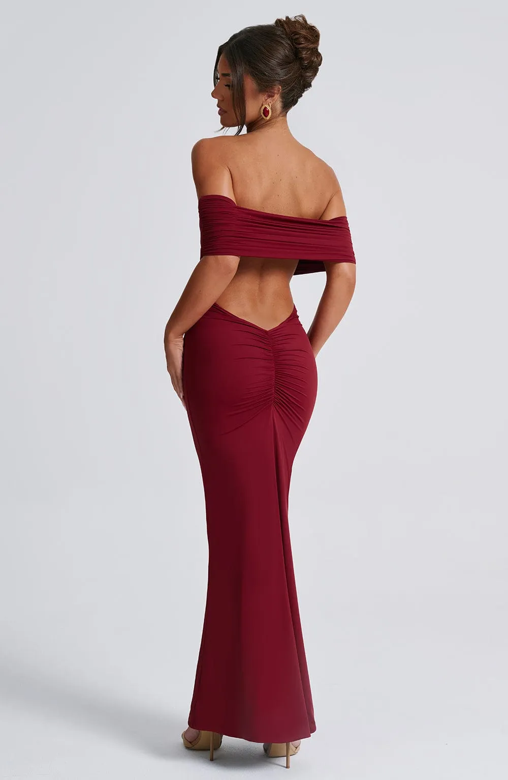 Belinda Maxi Dress - Burgundy