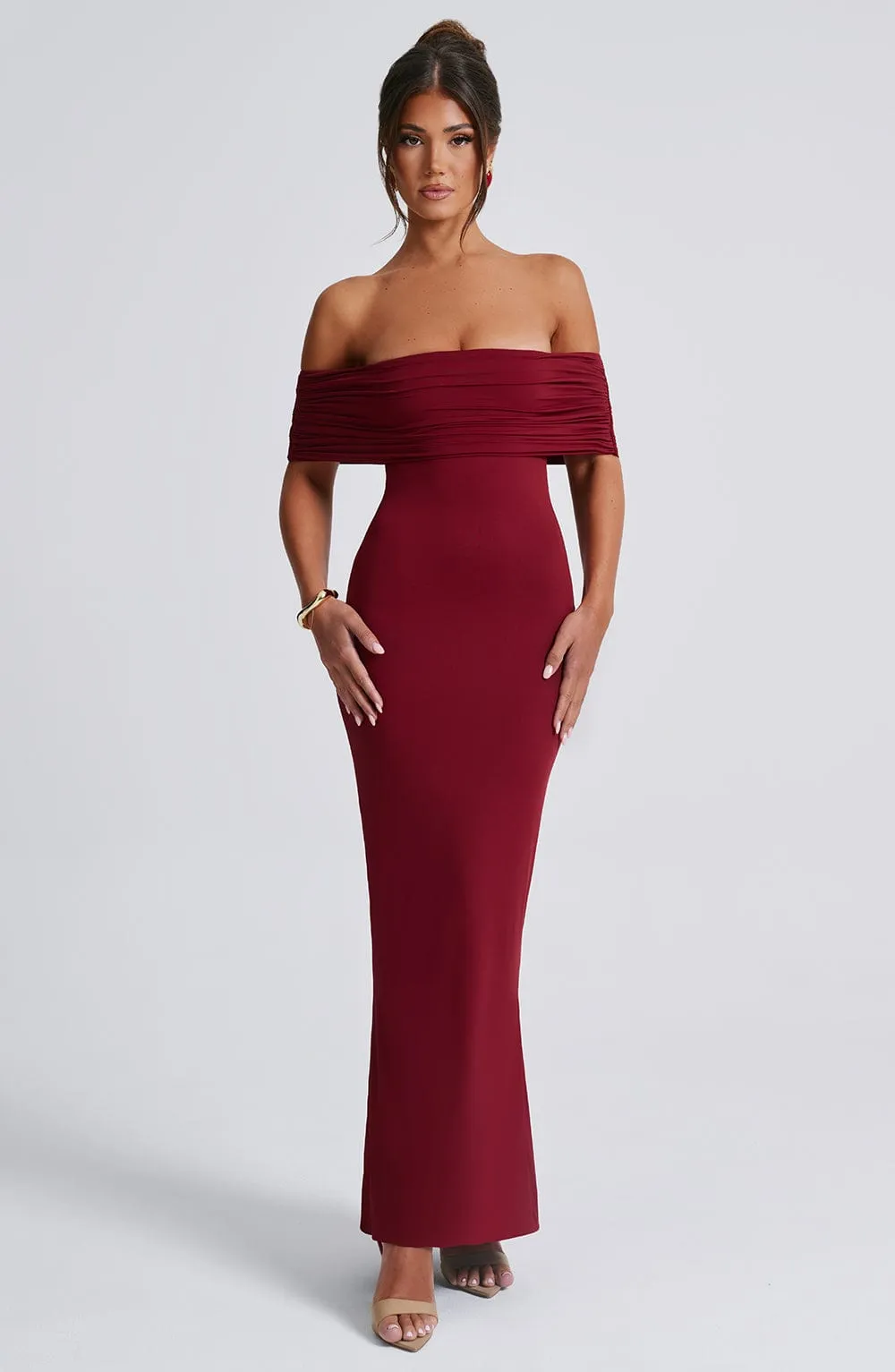 Belinda Maxi Dress - Burgundy