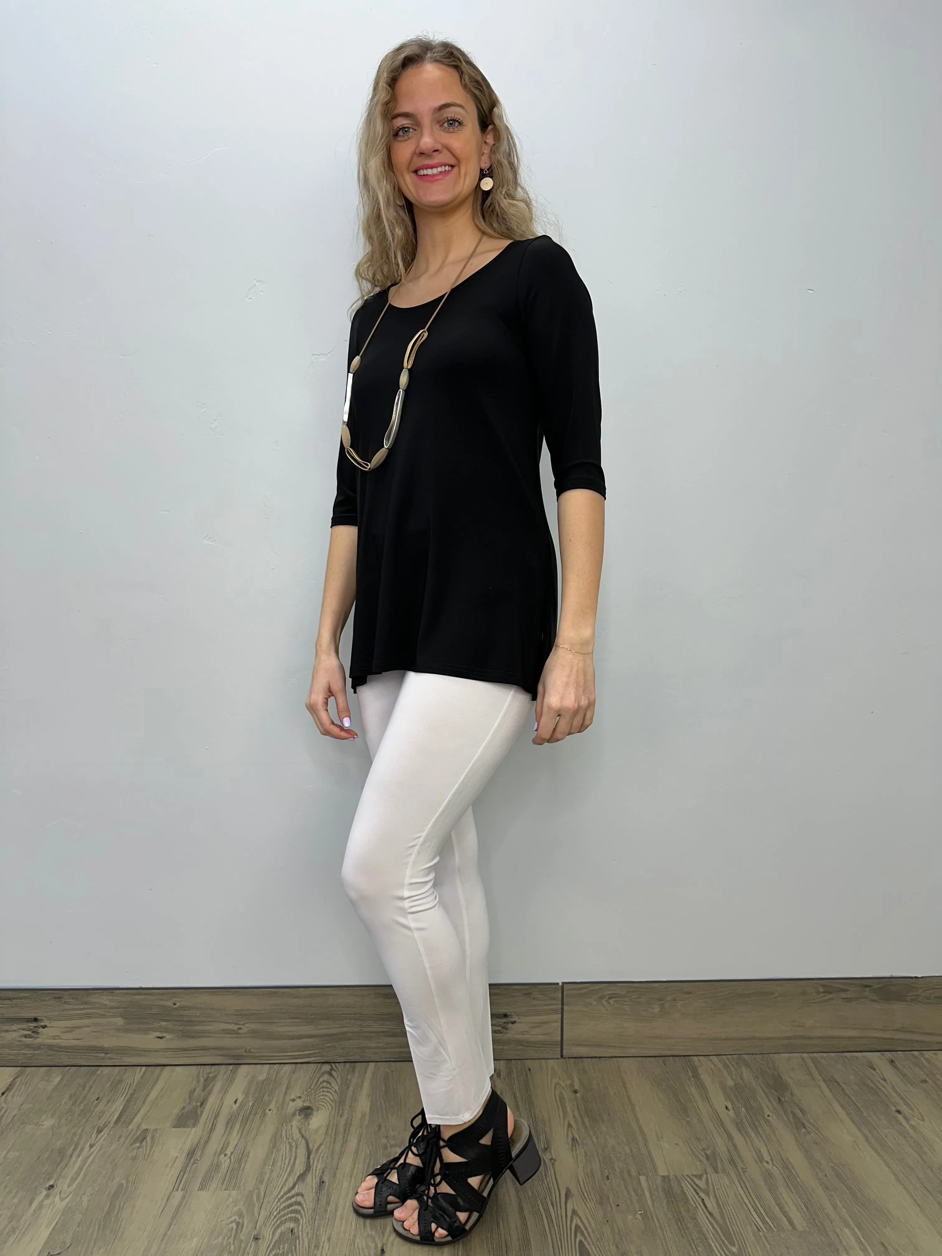 Black ITY 3/4 Sleeve Tunic