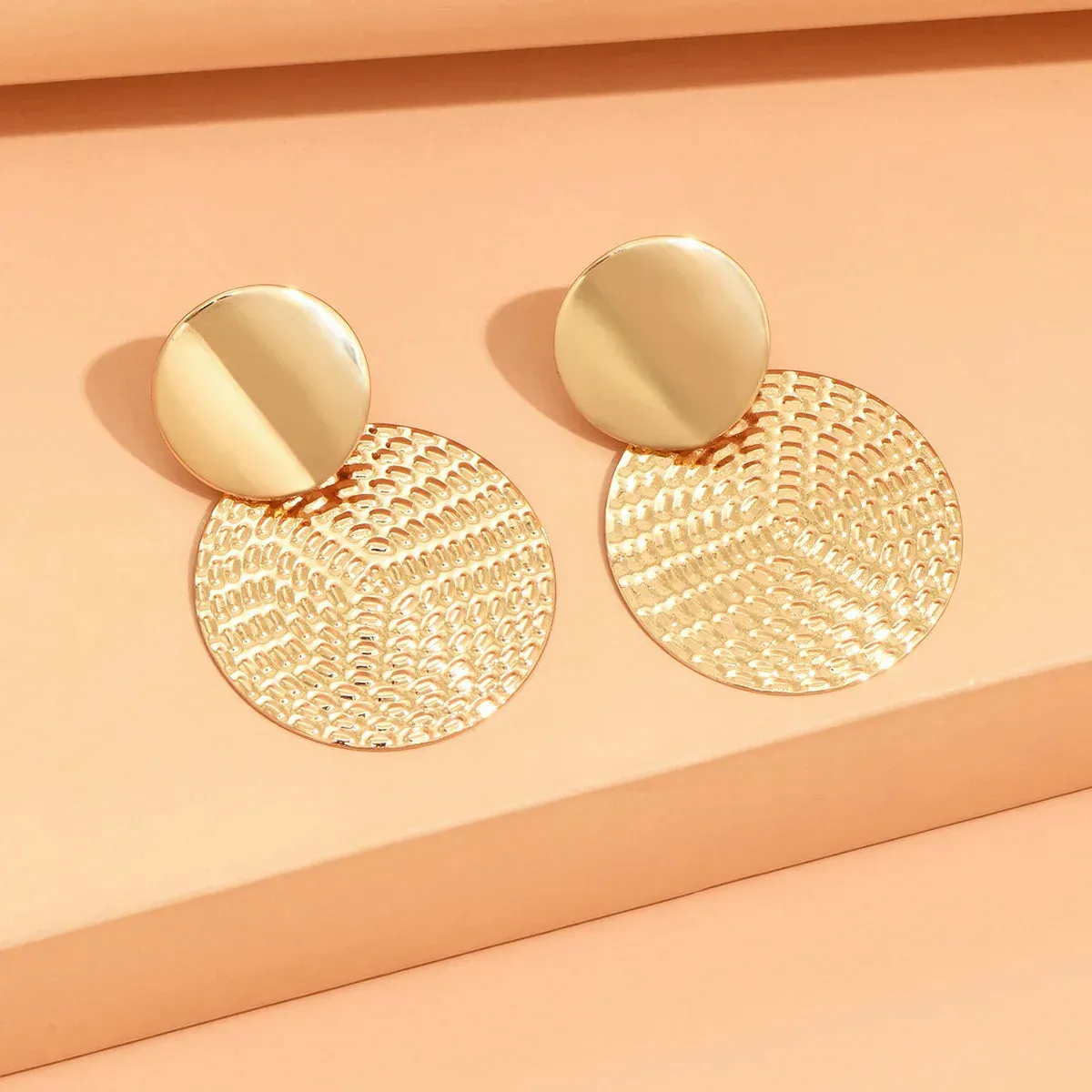 Bohemia Geometric Metal Round Earrings Wedding Fashion Jewelry