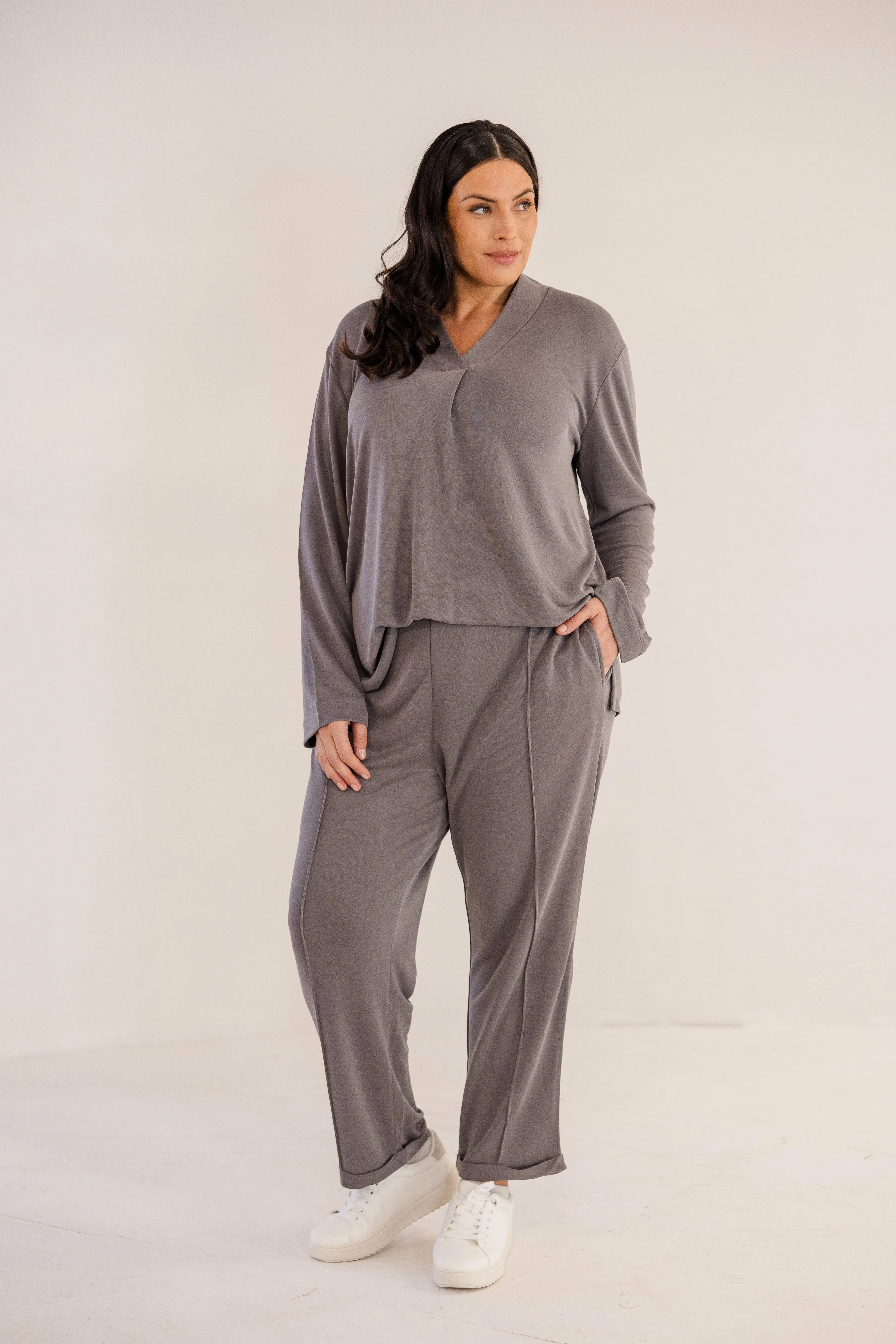 Bowery Wide V-Neck Tunic, Castle Rock