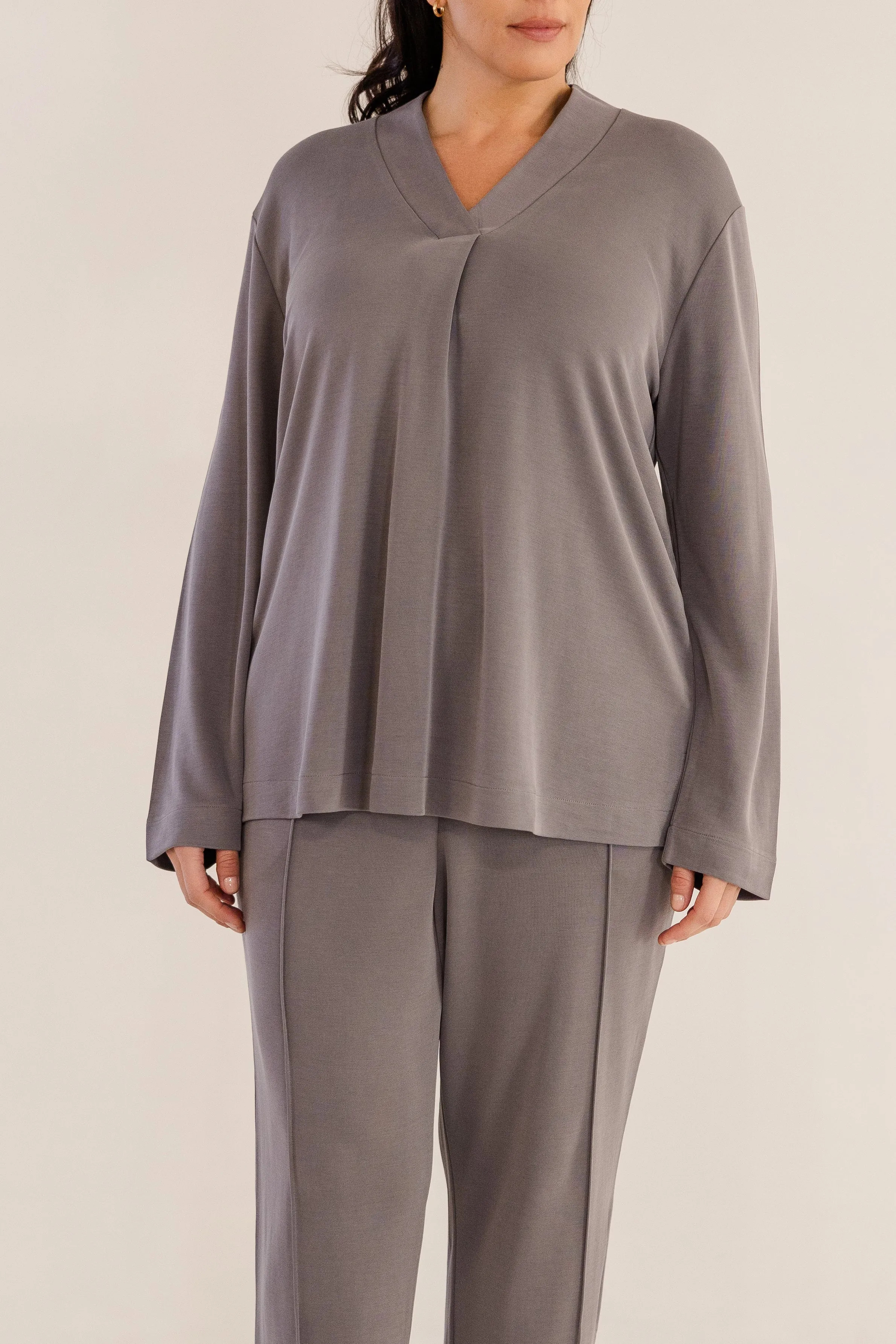 Bowery Wide V-Neck Tunic, Castle Rock