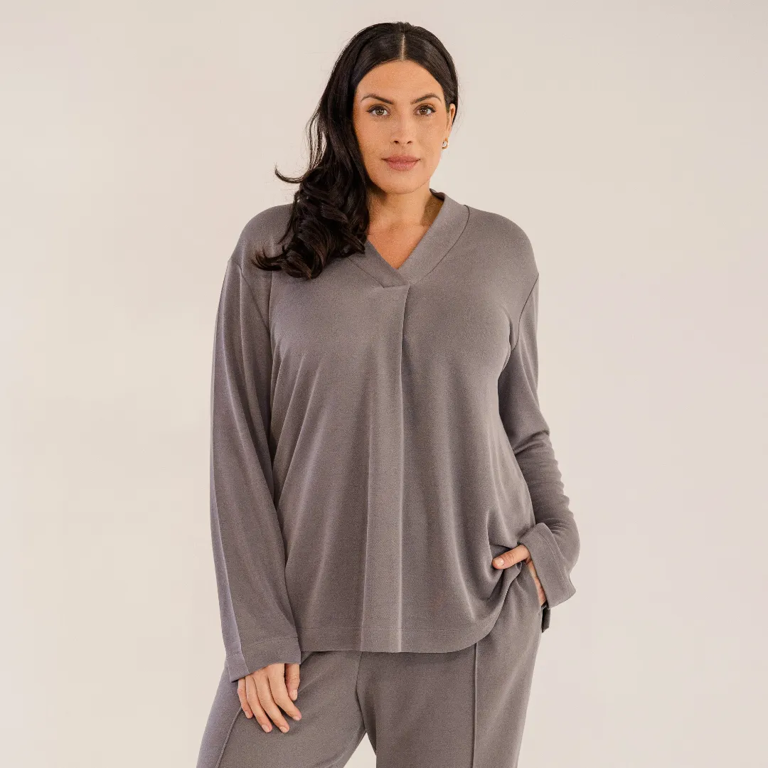 Bowery Wide V-Neck Tunic, Castle Rock