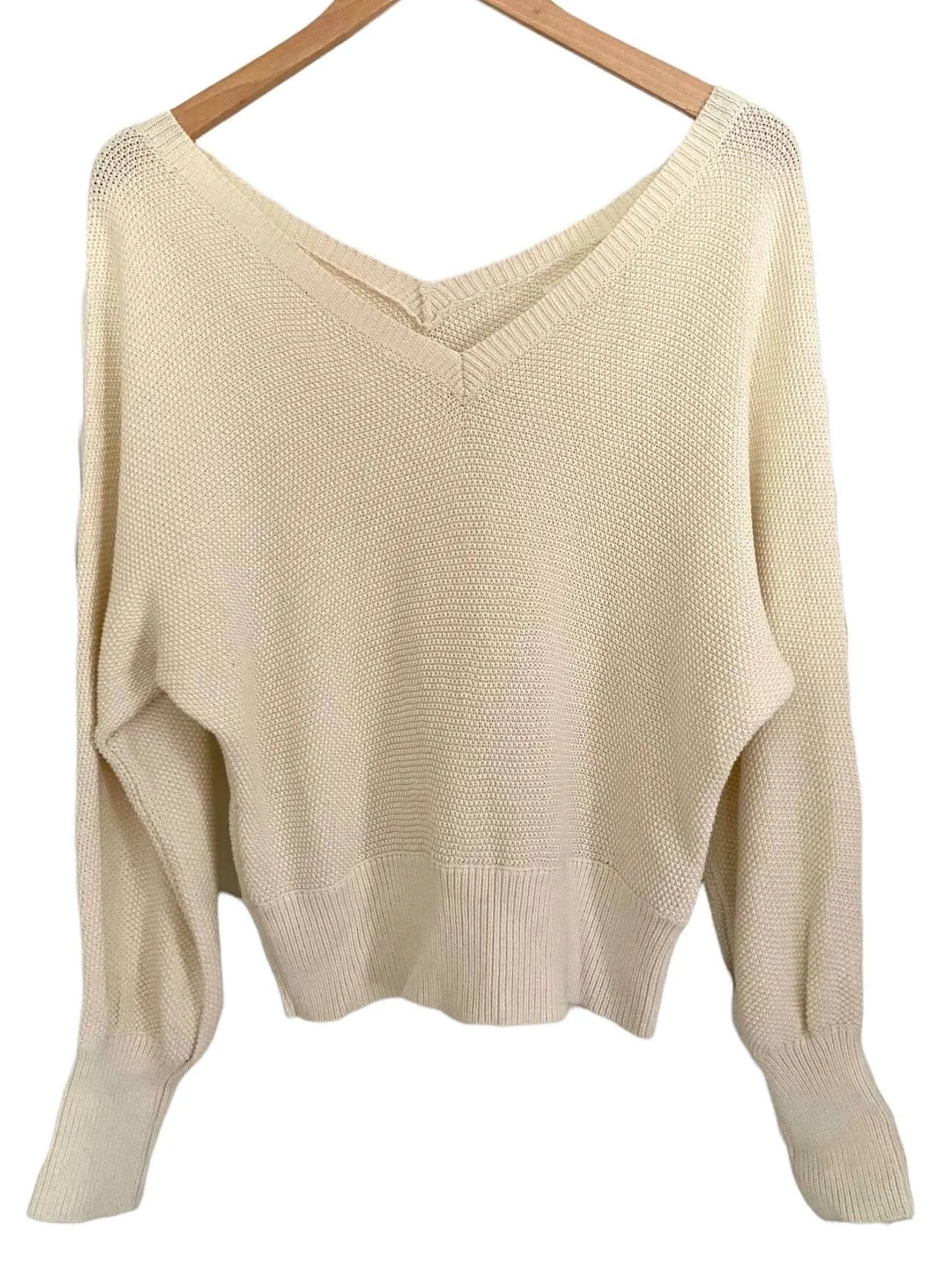 Bright Spring Double V-neck Sweater