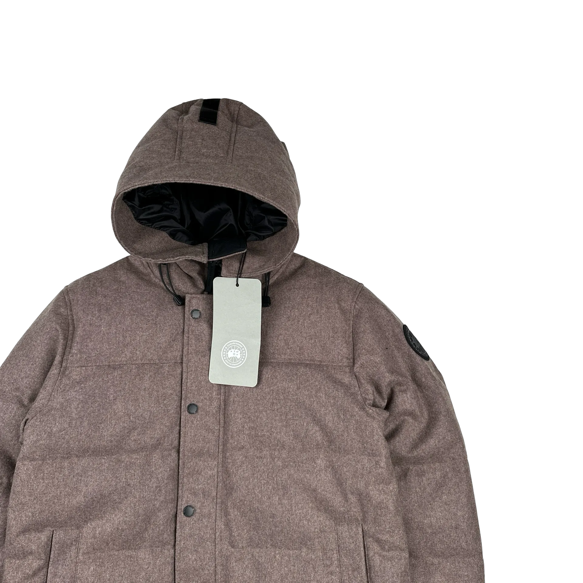 Canada Goose Dusty Rose Wool Macmillan Premium Down Parka Jacket - Medium