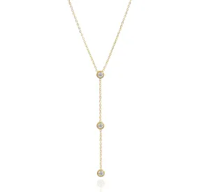 CATALINA CZ DIMAOND LARIAT CHAIN NECKLACE