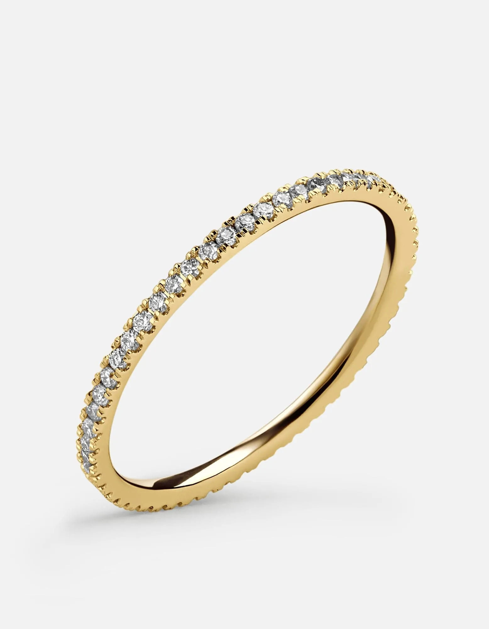 Century Round Ring, 14k Gold Pavé