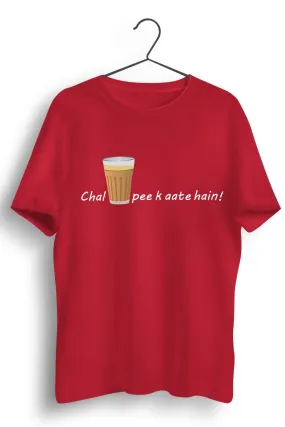 Chai Peeke Aate Hai Red Tshirt