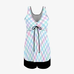 Checkered Chic | Women's Two-Piece Swimsuit