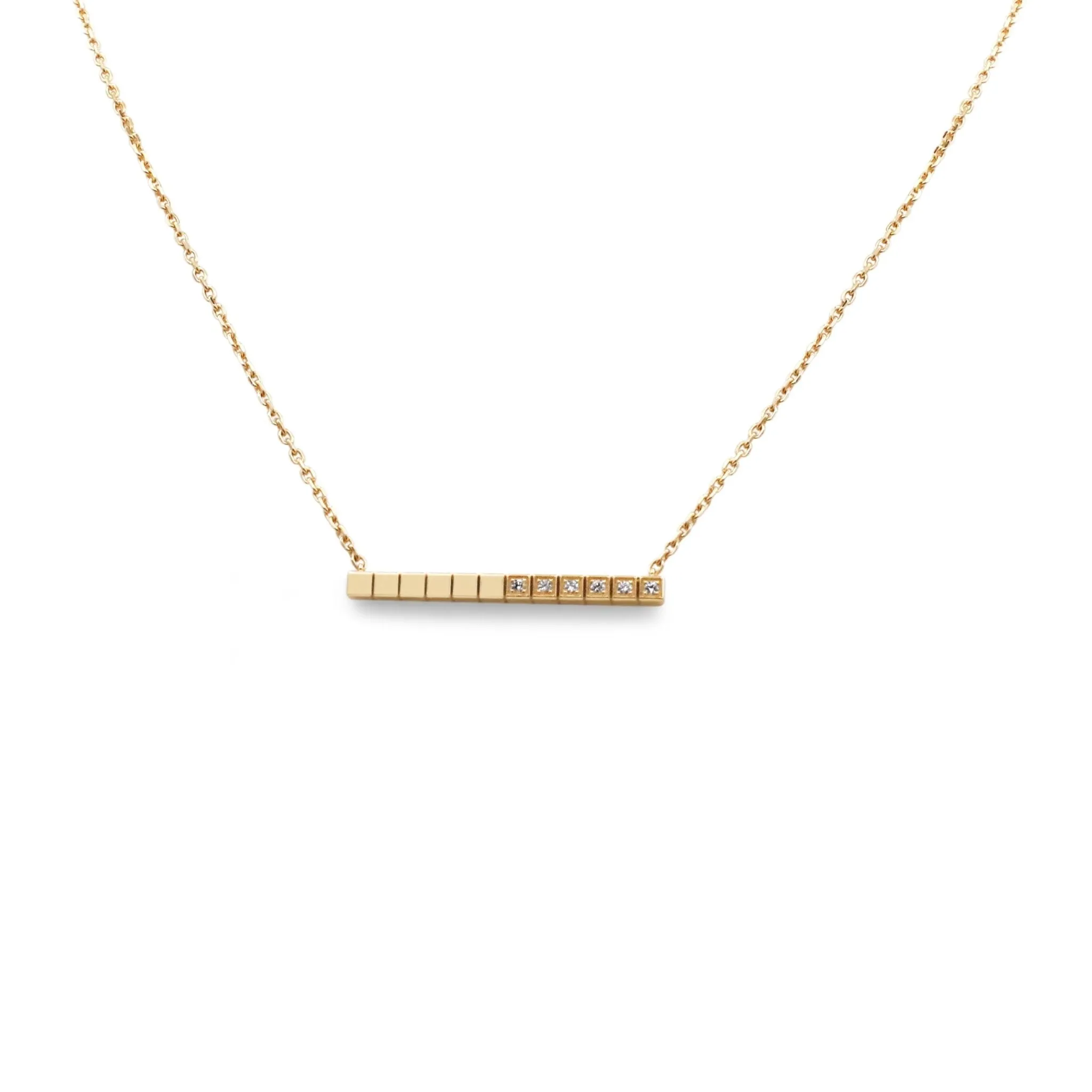 Chopard Diamond Set Ice Cube Necklace - 18ct Yellow Gold