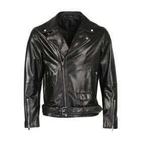 Classico Men's New Zealand Leather Motorcycle Jacket