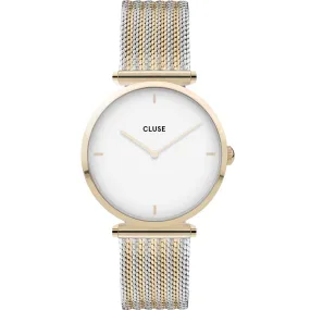 Cluse CW0101208002 Triomphe Gold and Silver Mesh Tone Womens Watch