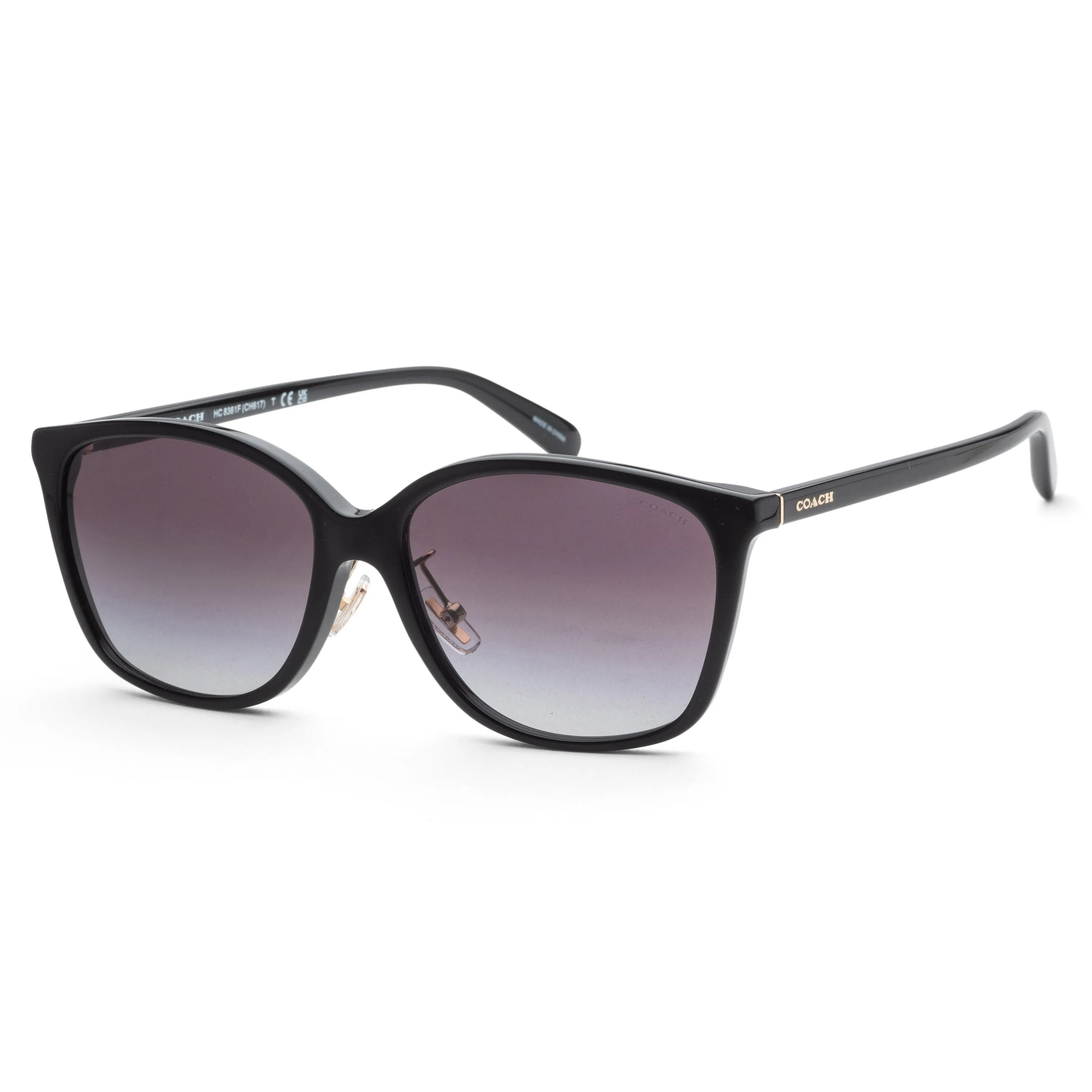 Coach Women's Fashion 57mm Black Sunglasses