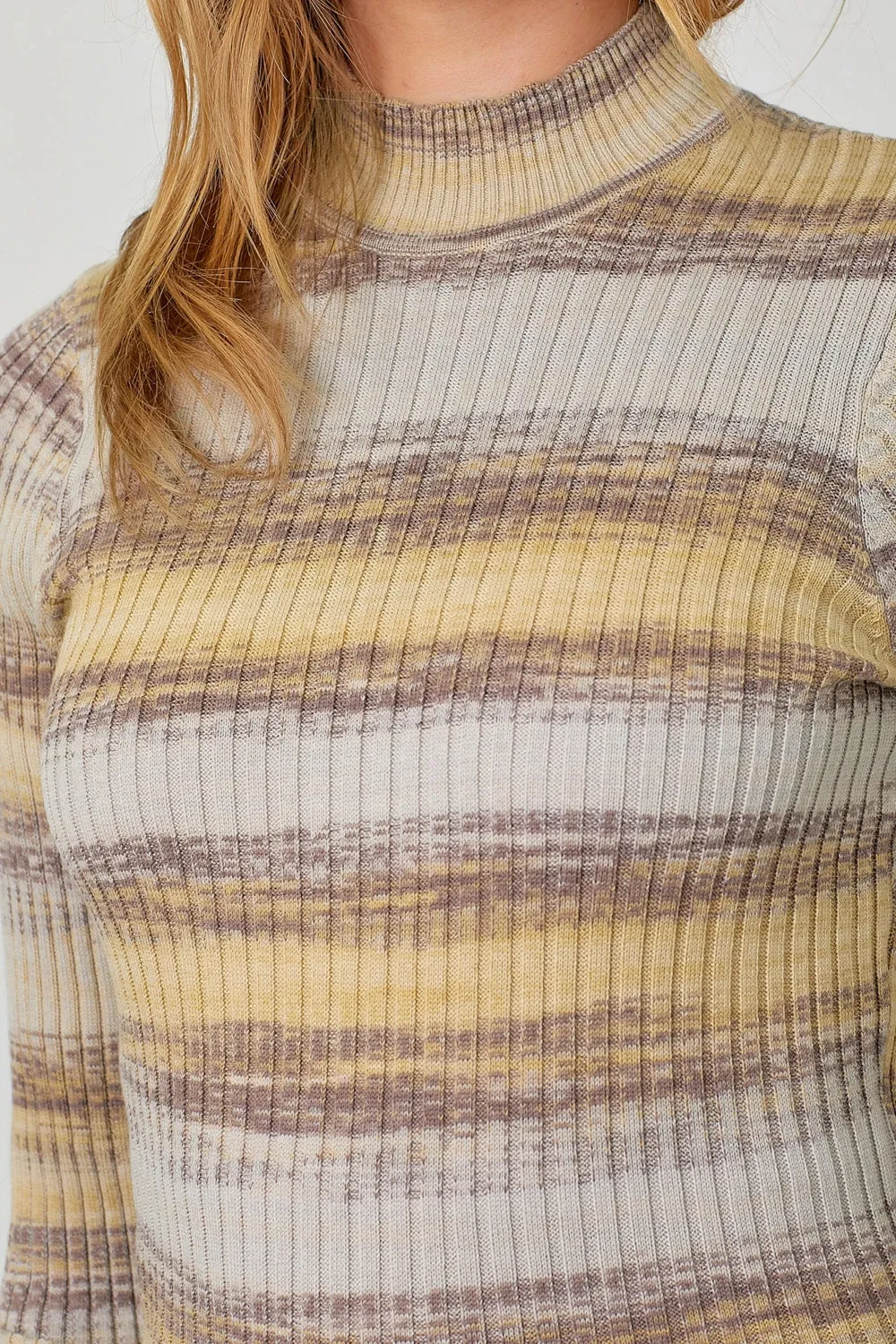 Color Blocked Stripe Pullover Sweater