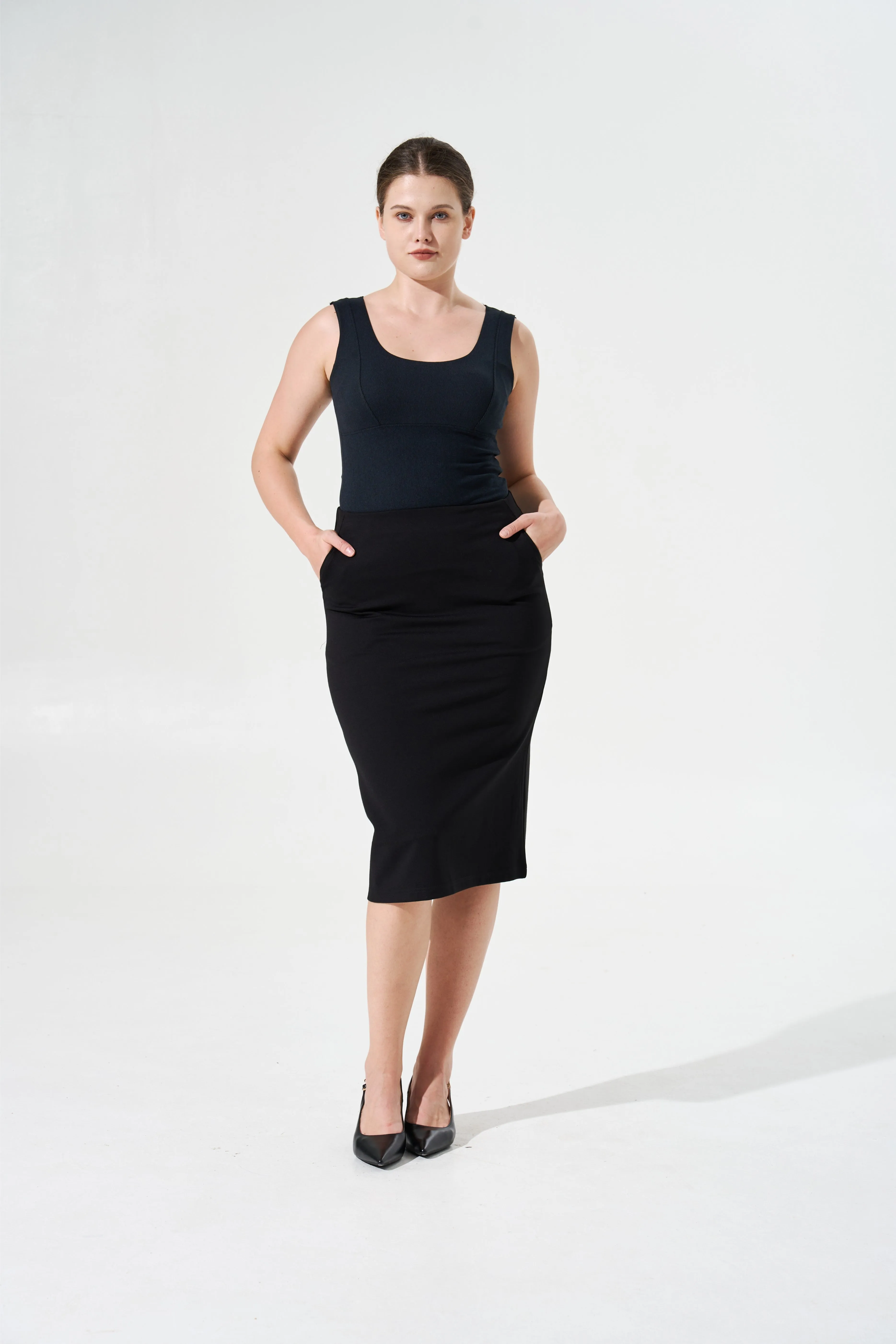 Cooling, Wrinkle-Free, Stretchy Whimsy Skirt With Pockets & Tummy Control