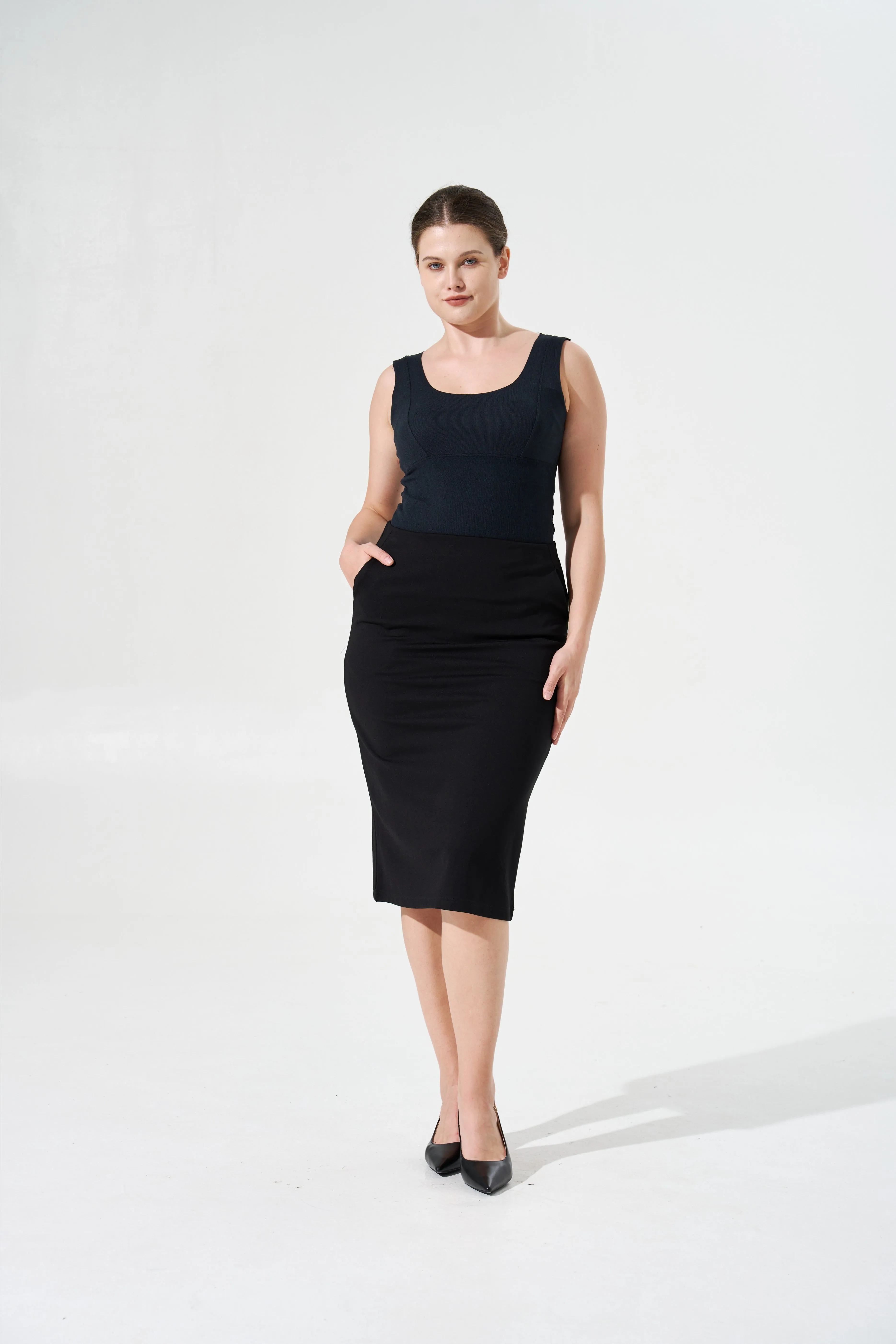 Cooling, Wrinkle-Free, Stretchy Whimsy Skirt With Pockets & Tummy Control