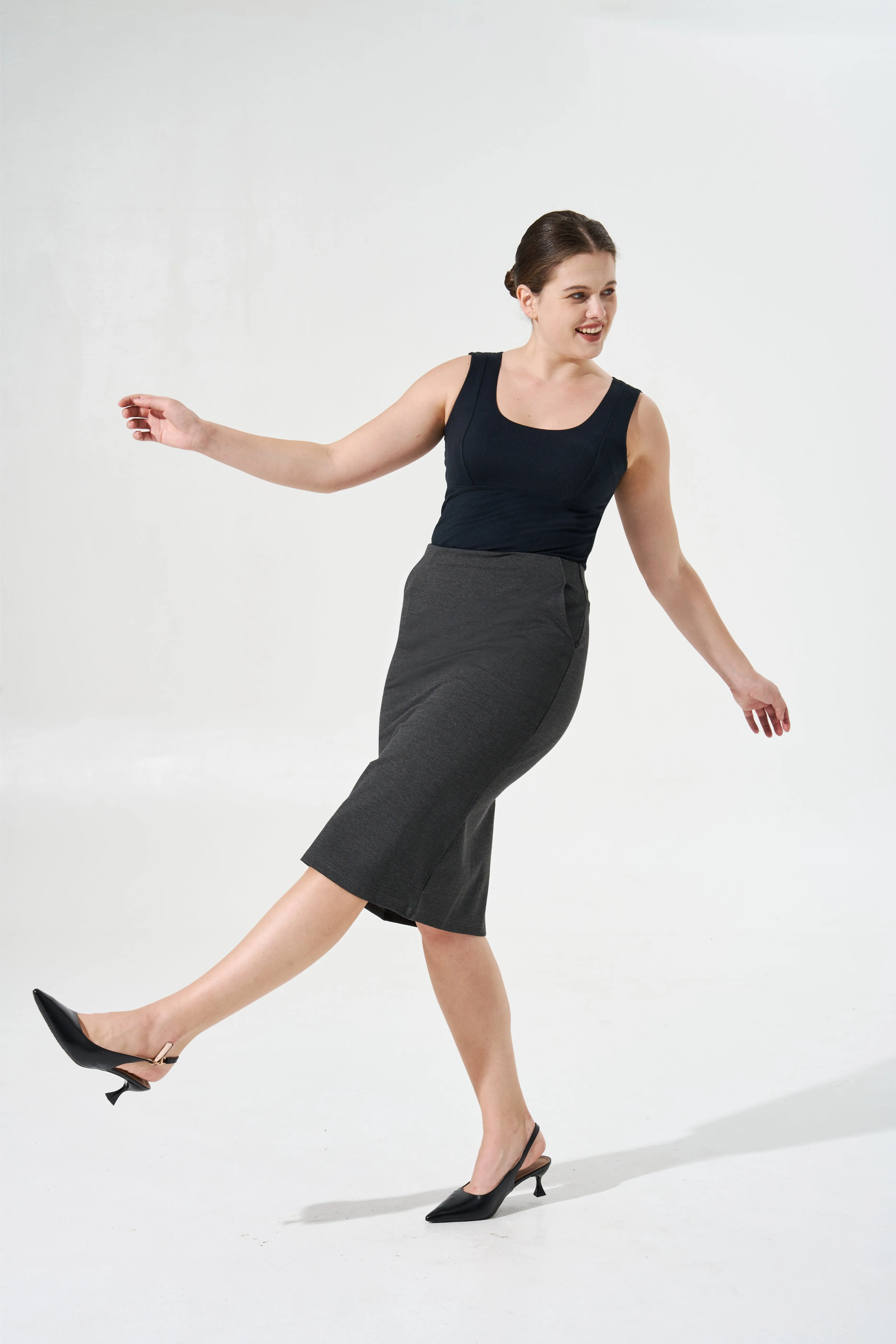 Cooling, Wrinkle-Free, Stretchy Whimsy Skirt With Pockets & Tummy Control