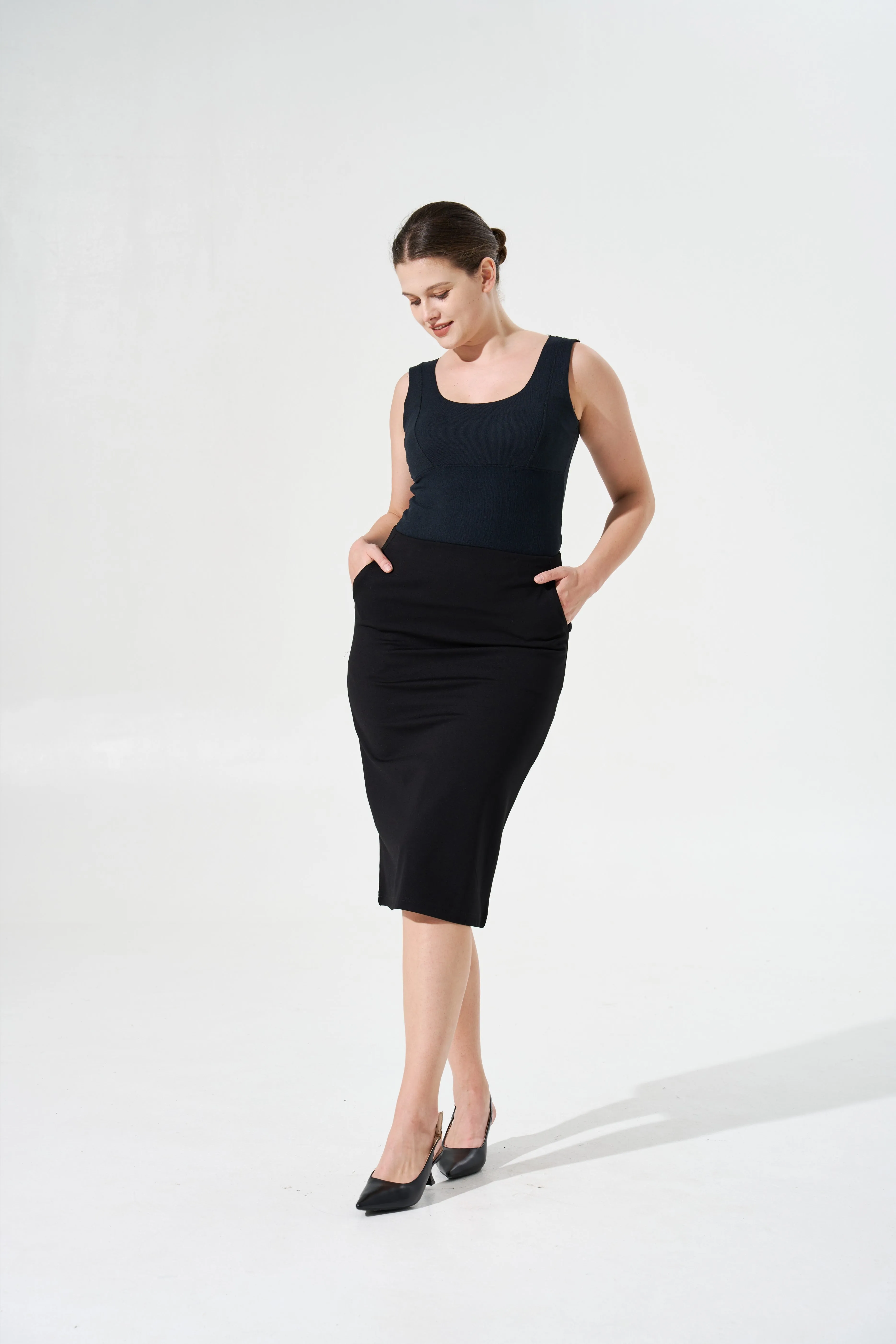 Cooling, Wrinkle-Free, Stretchy Whimsy Skirt With Pockets & Tummy Control